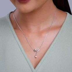 Silver Double Love Necklace