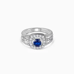 Silver Double Row Pave Ring