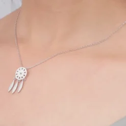 Silver Dreamcatcher Necklace