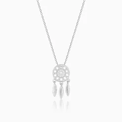 Silver Dreamcatcher Necklace