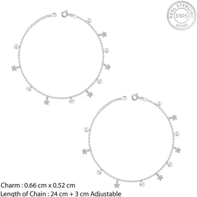 Silver Dreamy Charms Anklet
