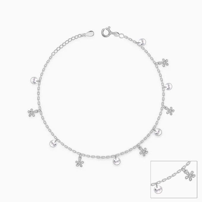 Silver Dreamy Charms Anklet