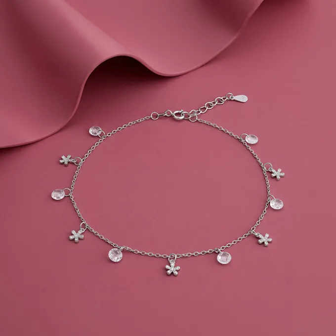 Silver Dreamy Charms Anklet