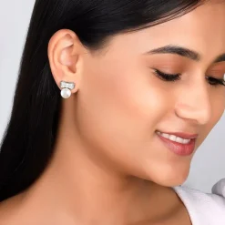 Silver Dreamy Pearls Earrings