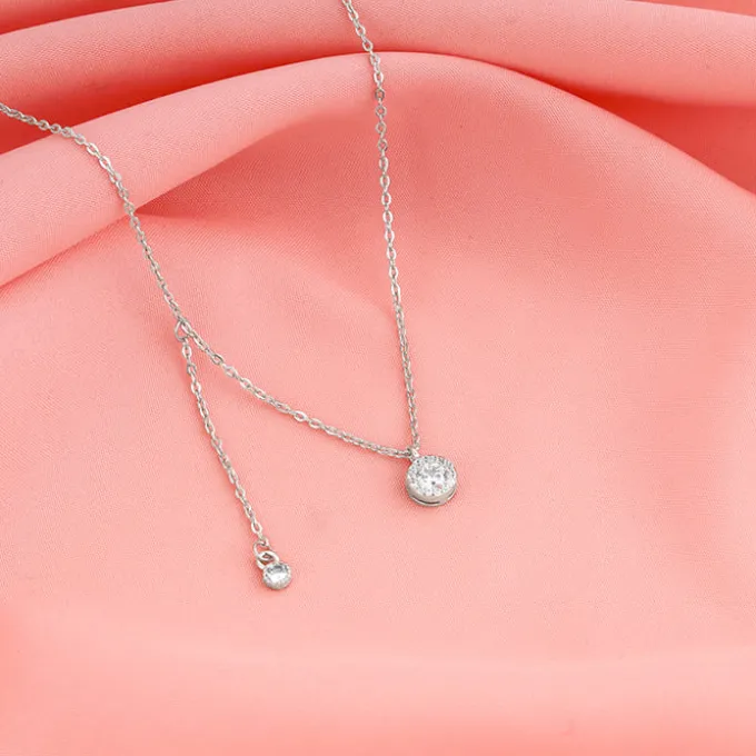 Silver Drip of Delight Necklace