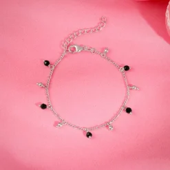 Silver Dua Kids Anklet Pair