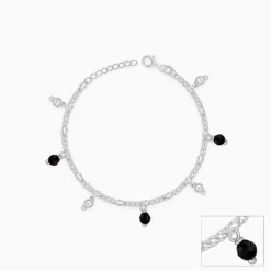 Silver Dua Kids Anklet Pair