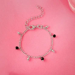 Silver Dua Kids Anklet Pair