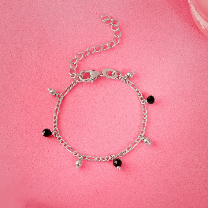 Silver Dua Kids Anklet Pair