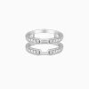 Silver Dual Layer Zircon Ring