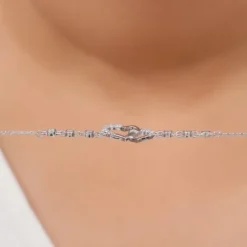 Silver Duoheart Bracelet