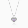 Silver Echo of Love Pendant With Link Chain