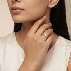 Silver Eclipse Twist Ring (Size 12)