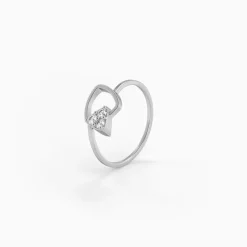 Silver Edge Gleam Ring (Size 12)