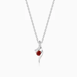 Silver Eesha Pendant With Link Chain