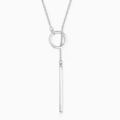 Silver Elegance Over All Pendant With Link Chain