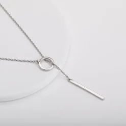 Silver Elegance Over All Pendant With Link Chain