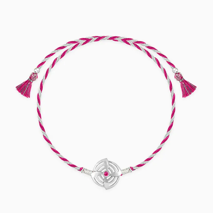 Silver Elegant Circle Rakhi