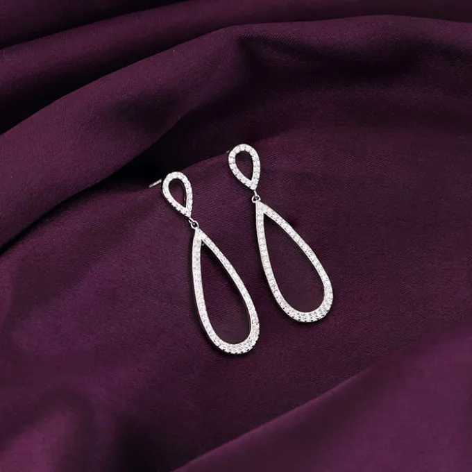 Silver Elegant Drop Earrings