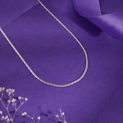 Silver Elongated Box Chain