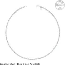 Silver Elongated Box Chain