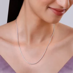 Silver Elongated Box Chain