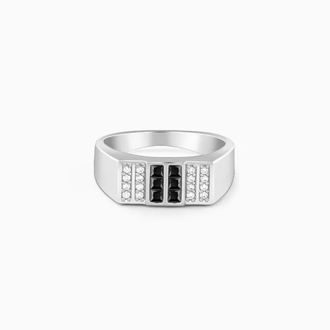 Silver Eminent Glow Ring For Him