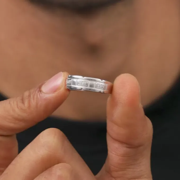 Silver Empire Edge Ring For Him