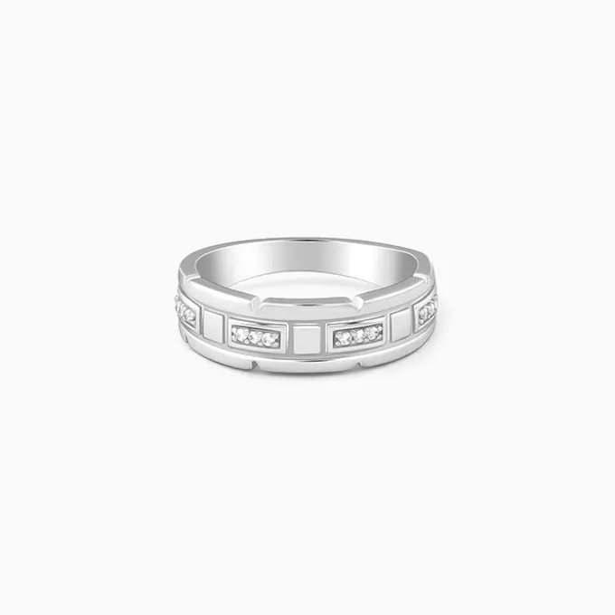 Silver Empire Edge Ring For Him