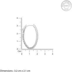 Silver Enchanted Eve Oval Hoops