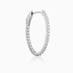 Silver Enchanted Eve Oval Hoops