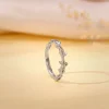 Silver Entwined in Love Ring