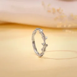 Silver Entwined in Love Ring