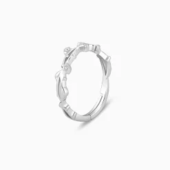 Silver Entwined in Love Ring