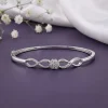 Silver Eternal Bloom Cuff Bracelet