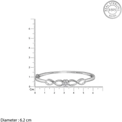 Silver Eternal Bloom Cuff Bracelet