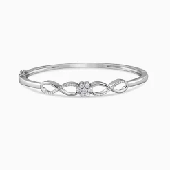 Silver Eternal Bloom Cuff Bracelet