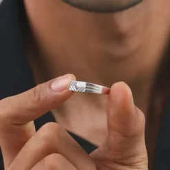 Silver Eternal Symmetry Ring For Him