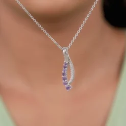 Silver Ethereal Flow Pendant with Link Chain