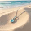 Silver Euanthe Pendant with Link Chain