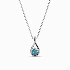 Silver Euanthe Pendant with Link Chain