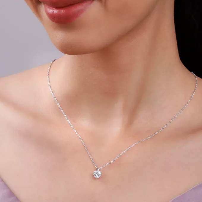 Silver 4Ever Pendant With Link Chain