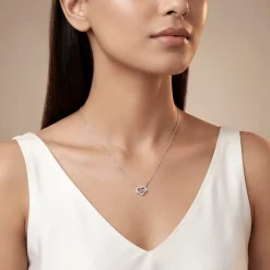 Silver Everbound Heart Necklace