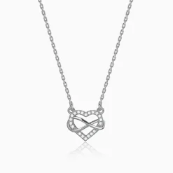 Silver Everbound Heart Necklace
