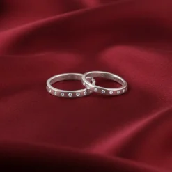 Silver Evermine Couple Bands
