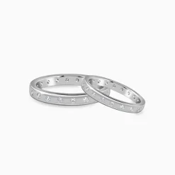 Silver Evermine Couple Bands