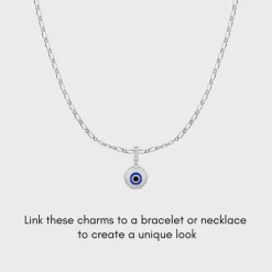 Silver Evil Eye Charm