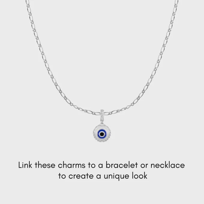Silver Evil Eye Charm