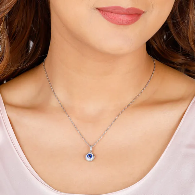 Silver Evil Eye Charm