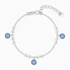 Silver Evil Eye Charm Bracelet